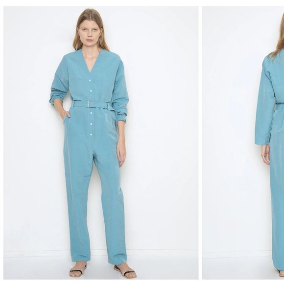 Rachel Comey Pants - Rachel Comey GLITCH JUMPSUIT Blue AQUA Romper